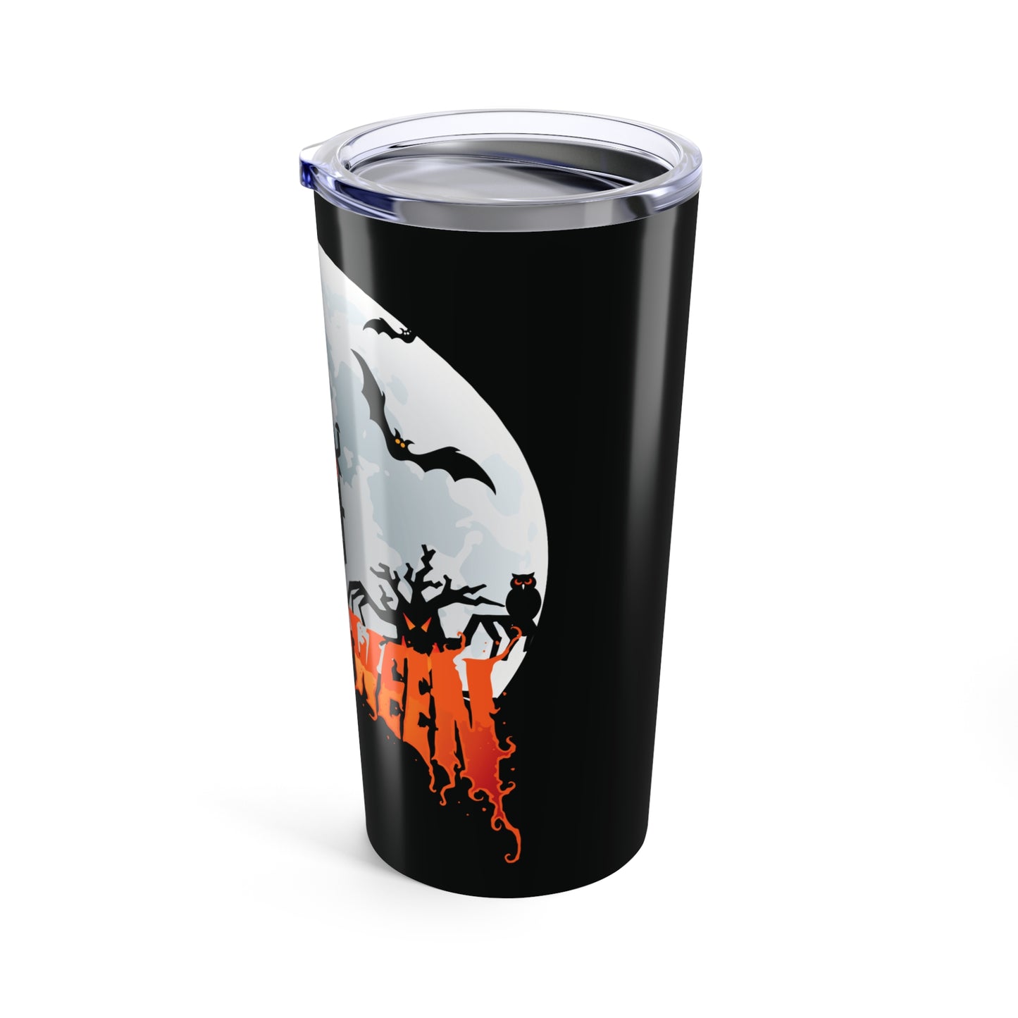 Halloween Tumbler Black Castle Black Owl Vampire Bats 20oz