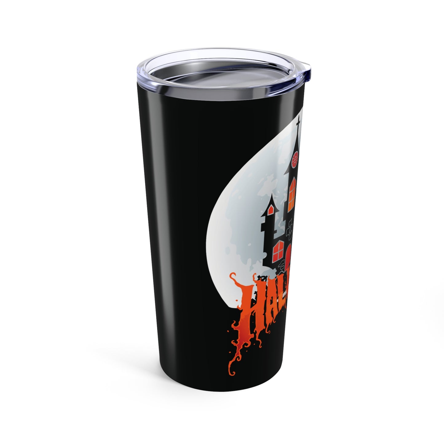 Halloween Tumbler Black Castle Black Owl Vampire Bats 20oz