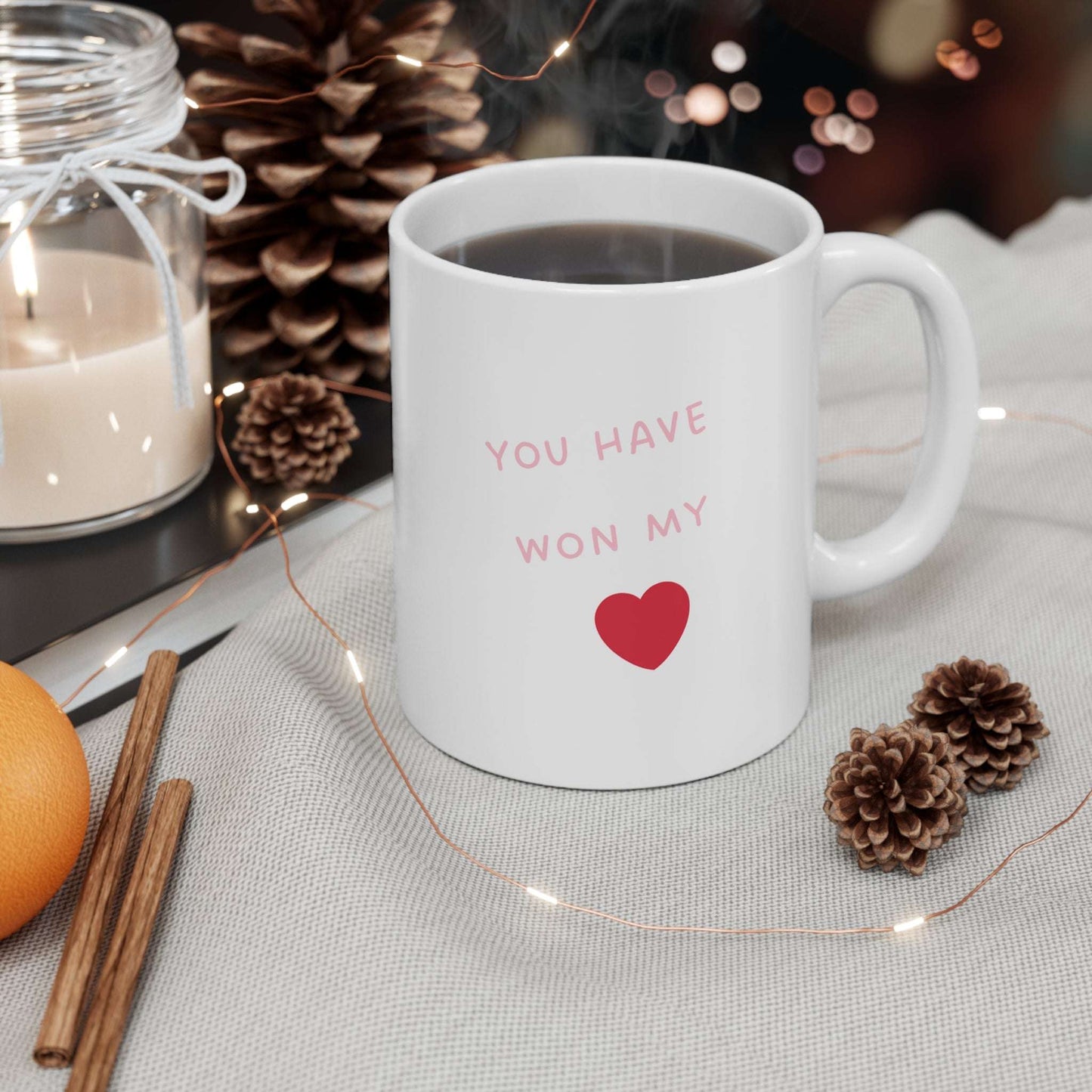 Valentine’s Day Tic-Tac-Toe Mug – Cute Romantic Coffee Cup – 11oz