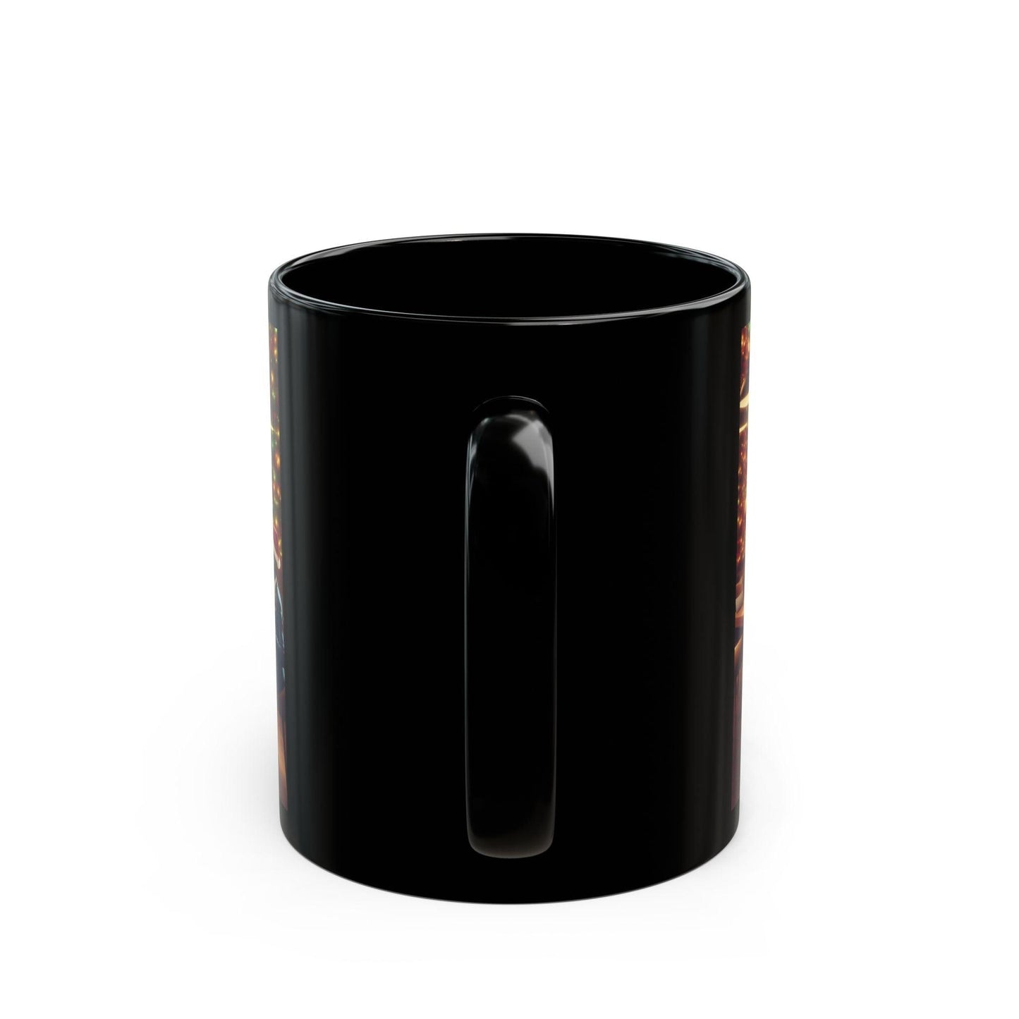 Alien Christmas Café Mug - A Festive and Out-of-This-World Design, 11oz - Dark Blue